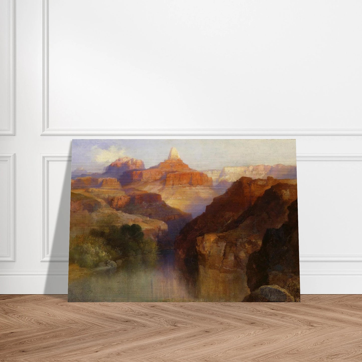 Zoroaster Peak Grand Canyon, Arizona - Thomas Moran Brushed Aluminum Print - 70x100 cm / 28x40 inches | Thomas Moran Aluminum Print | Thomas Moran Prints