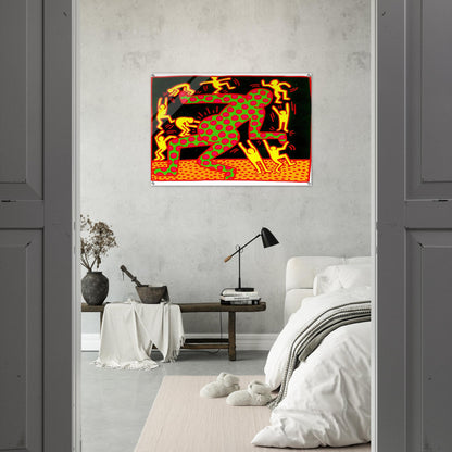 UNTITLED 1983 2 - Keith Haring Acrylic Print - 70x100 cm / 28x40″ inches | Keith Haring Wall Art | Keith Haring Prints
