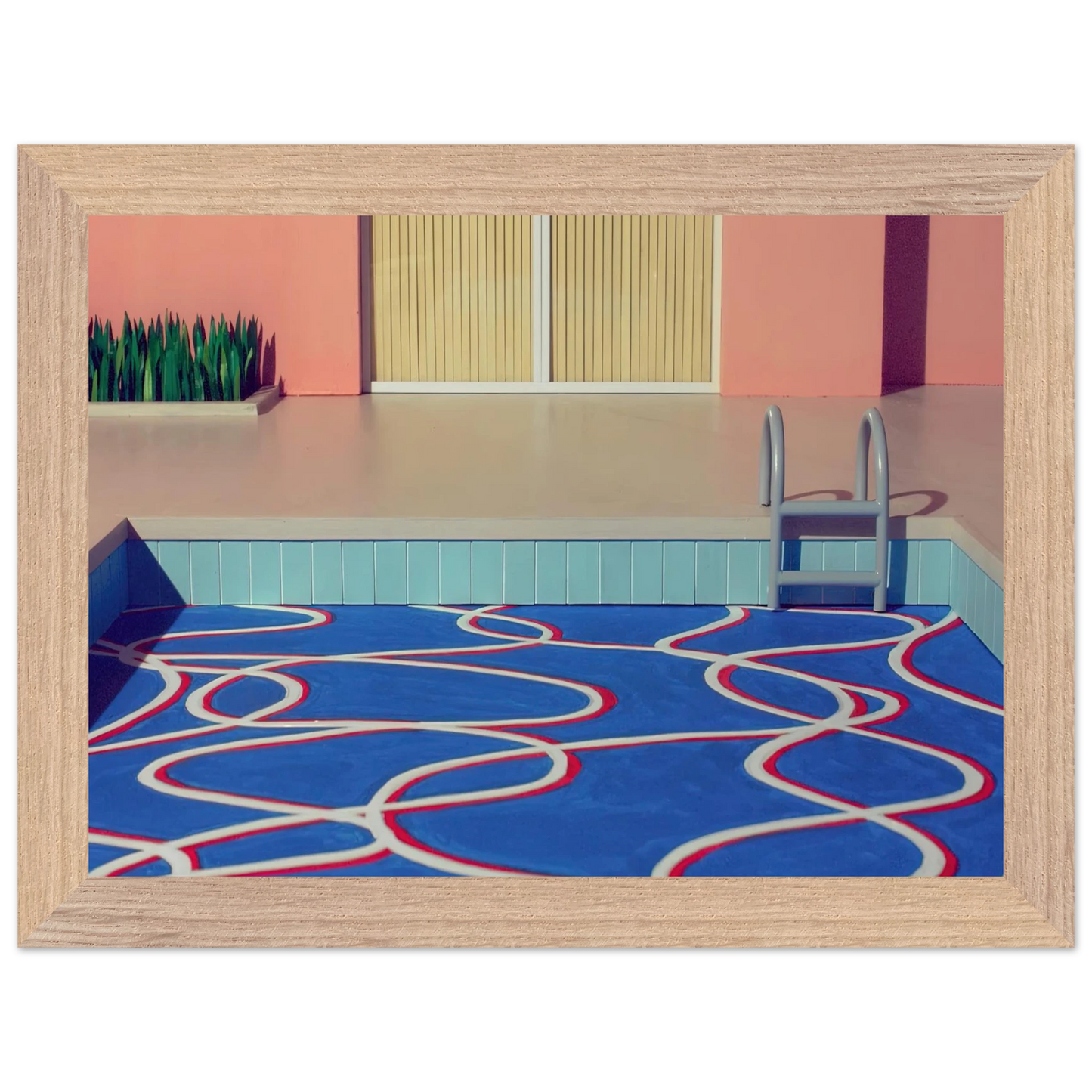 David Hockney - David Hockney Wall art - 21x29.7 cm / 8x12" - Premium Wooden Framed Poster With Fine Art Paper-canvas - White frame