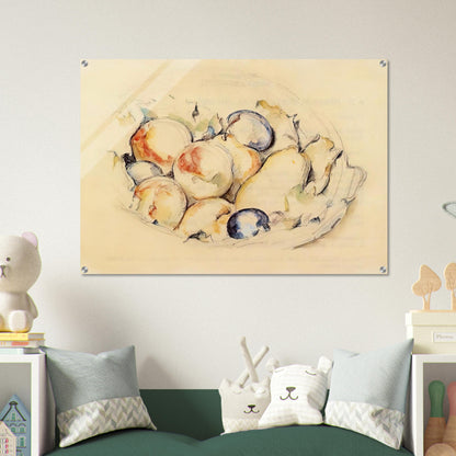 Fruits - Paul Cézanne Acrylic Print - 70x100 cm / 28x40″ inches | Paul Cézanne Wall Art | Paul Cézanne Prints