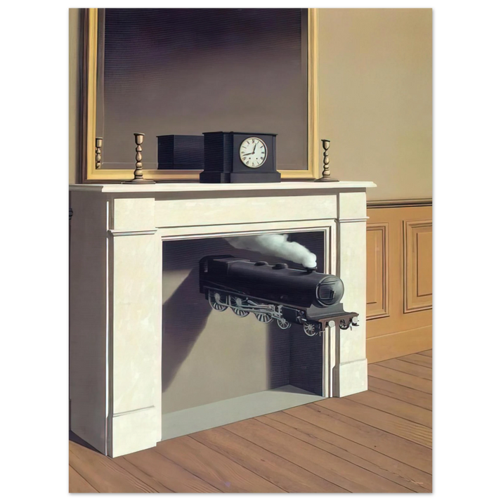 Rene Magritte - TIME TRANSFIXED 1938  75x100 cm / 30x40inches Fine Art Poster