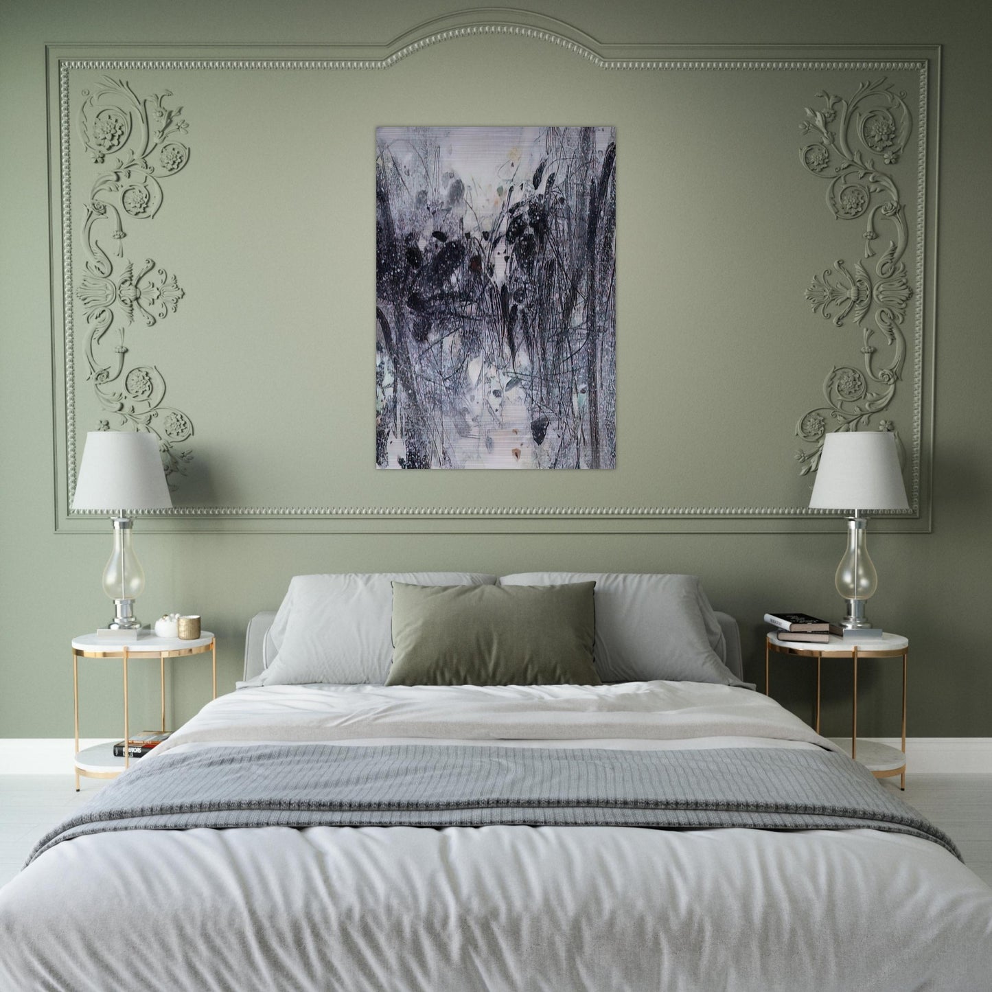 EVOCATION BLEUE 1989 - Chu teh Chun Brushed Aluminum Print - 70x100 cm / 28x40 inches | Chu teh Chun Aluminum Print | Chu teh Chun Prints