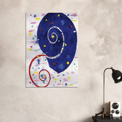 Ammonite  SFM 82-063  - Sam Francis Brushed Aluminum Print - 70x100 cm / 28x40 inches | Sam Francis Aluminum Print | Sam Francis Prints