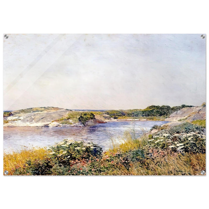 The Little Pond, Appledore - Childe Hassam Acrylic Print - 70x100 cm / 28x40″ inches