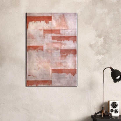 Red Window Study - Abstract Expressionism - Brice Marden Brushed Aluminum Print - 70x100 cm / 28x40 inches | Brice Marden Aluminum Print | Brice Marden Prints