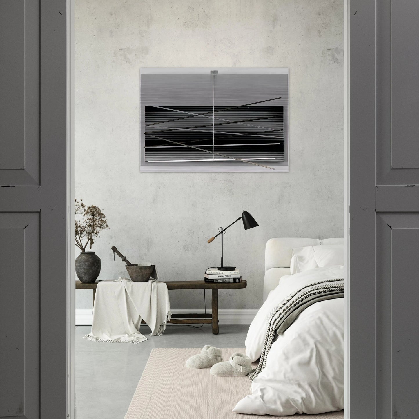 VIBRATIONS M TALLIQUES 1969 - Jesus Rafael Soto Brushed Aluminum Print - 70x100 cm / 28x40 inches | Jesus Rafael Soto Aluminum Print | Jesus Rafael Soto Prints