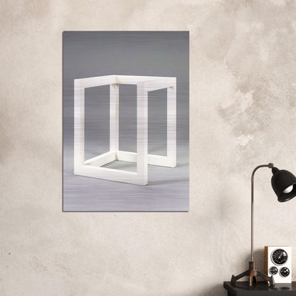 Incomplete Cube 10-4 - Sol LeWitt Brushed Aluminum Print - 70x100 cm / 28x40 inches | Sol LeWitt Aluminum Print | Sol LeWitt Prints