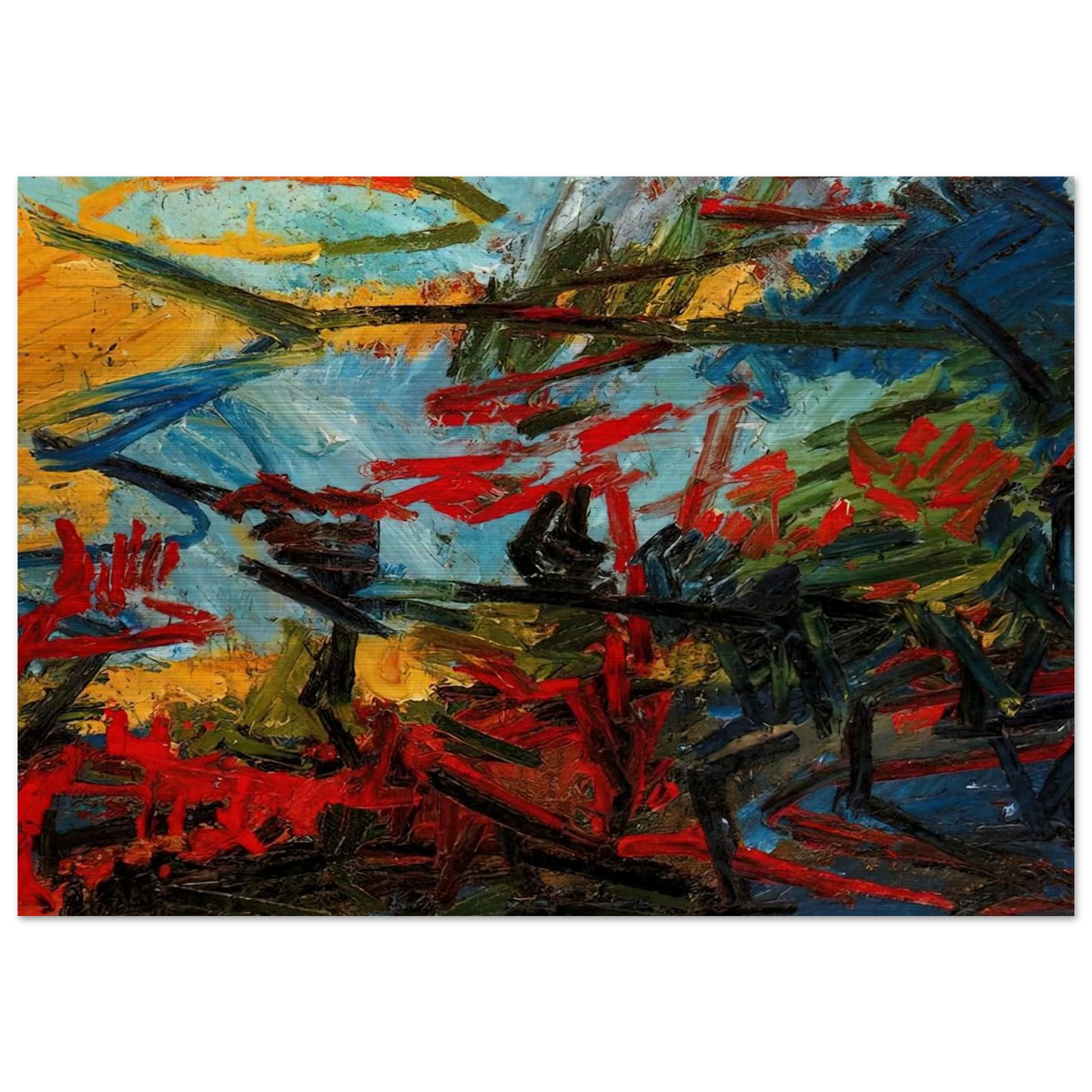 BACCHUS AND ARIADNE - Frank Auerbach Brushed Aluminum Print - 70x100 cm / 28x40 inches | Frank Auerbach Aluminum Print | Frank Auerbach Prints