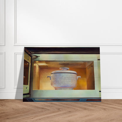 Romancing the Casserole - 1985 - Mary Pratt Brushed Aluminum Print - 70x100 cm / 28x40 inches | Mary Pratt Aluminum Print | Mary Pratt Prints