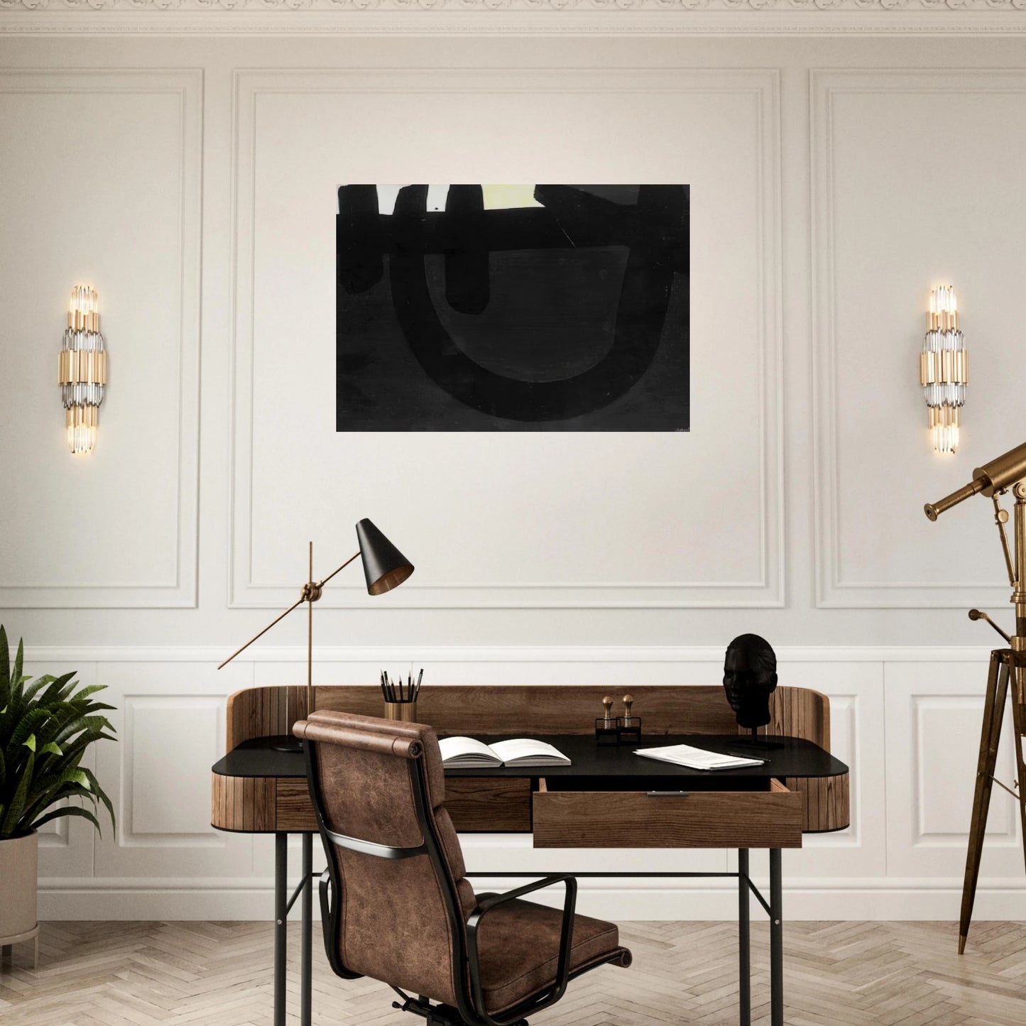 Peinture 8 août 1974 - 1974 - Pierre Soulages Brushed Aluminum Print - 70x100 cm / 28x40 inches | Pierre Soulages Aluminum Print | Pierre Soulages Prints