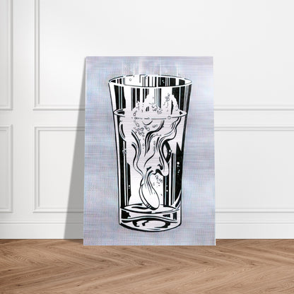 ALKA SELTZER 1966 - Roy Lichtenstein Brushed Aluminum Print - 70x100 cm / 28x40 inches | Roy Lichtenstein Aluminum Print | Roy Lichtenstein Prints