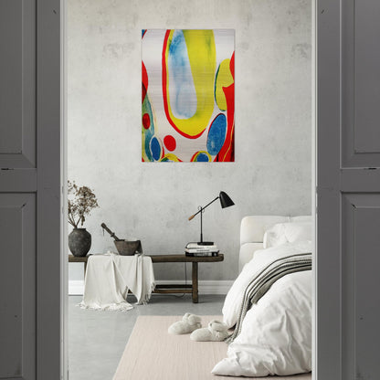 Red, Yellow and Blue - Alice Baber Brushed Aluminum Print - 70x100 cm / 28x40 inches | Alice Baber Aluminum Print | Alice Baber Prints