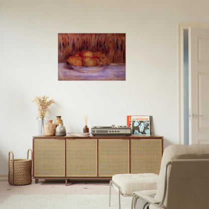 Still Life with Pears and Grapes - Pierre-Auguste Renoir Brushed Aluminum Print - 70x100 cm / 28x40 inches | Pierre-Auguste Renoir Aluminum Print | Pierre-Auguste Renoir Prints