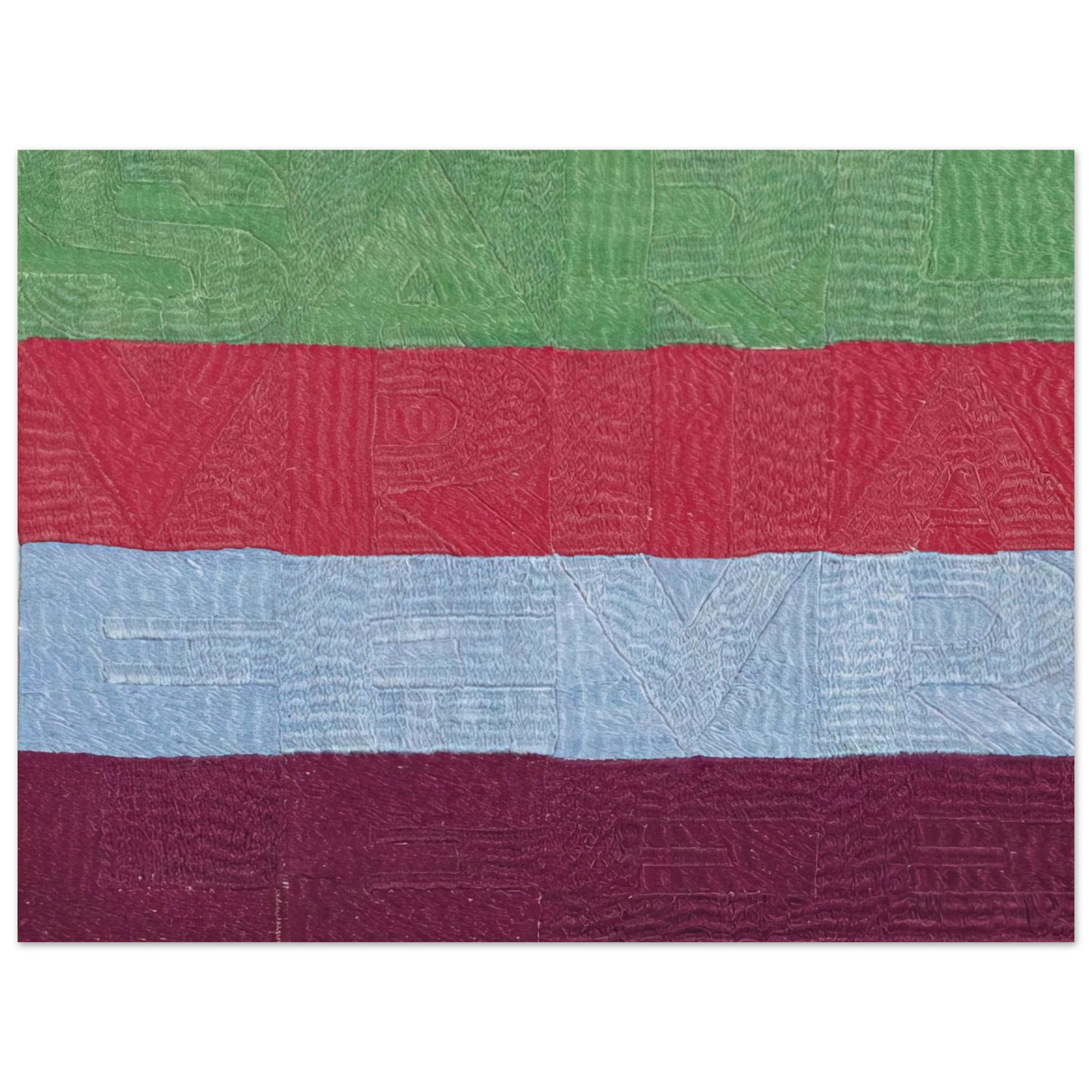 Alighiero Boetti - SVELARE E RIVELARE 1990  75x100 cm / 30x40inches Fine Art Poster