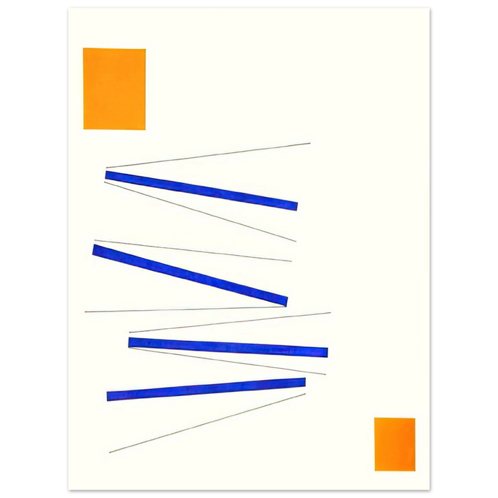 Lygia Pape - Relief in Orange and Blue - 1956  75x100 cm / 30x40inches Fine Art Poster