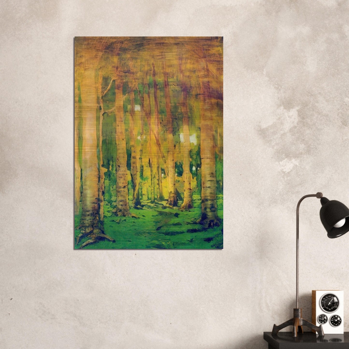 A Birch Grove. Spots of sunlight - Arkhyp Kuindzhi Brushed Aluminum Print - 70x100 cm / 28x40 inches | Arkhyp Kuindzhi Aluminum Print | Arkhyp Kuindzhi Prints