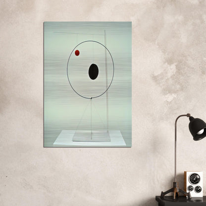 OBJECT WITH RED BALL 1931 - Alexander Calder Brushed Aluminum Print - 70x100 cm / 28x40 inches | Alexander Calder Aluminum Print | Alexander Calder Prints