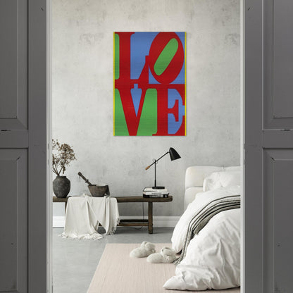 Heliotherapy Love - Robert Indiana Brushed Aluminum Print - 70x100 cm / 28x40 inches | Robert Indiana Aluminum Print | Robert Indiana Prints