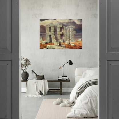 THE ART OF CONVERSATION 1950 - Rene Magritte Brushed Aluminum Print - 70x100 cm / 28x40 inches | Rene Magritte Aluminum Print | Rene Magritte Prints