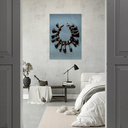 BONES NECKLACE 1940 - Alexander Calder Brushed Aluminum Print - 70x100 cm / 28x40 inches | Alexander Calder Aluminum Print | Alexander Calder Prints