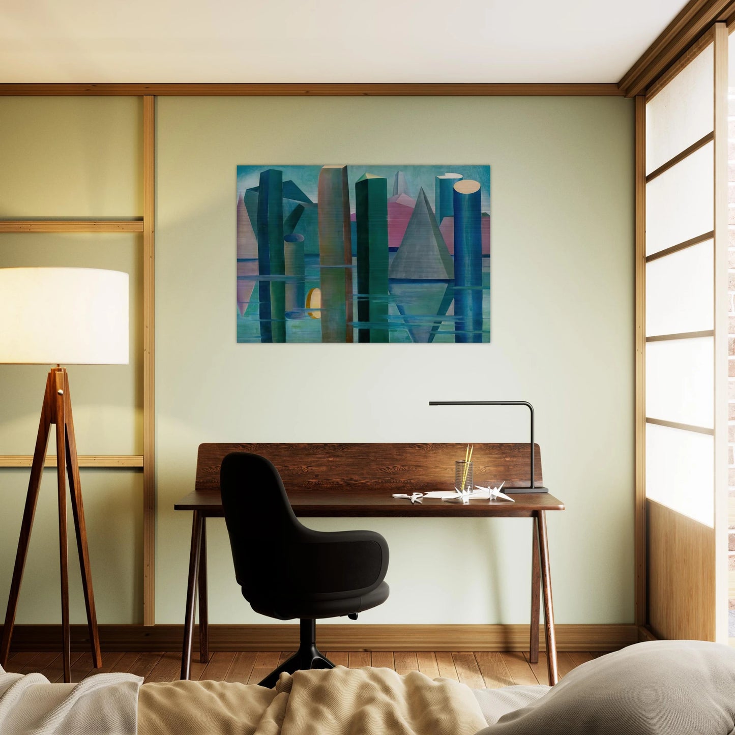 Calmaria II - Tarsila do Amaral Brushed Aluminum Print - 70x100 cm / 28x40 inches | Tarsila do Amaral Aluminum Print | Tarsila do Amaral Prints