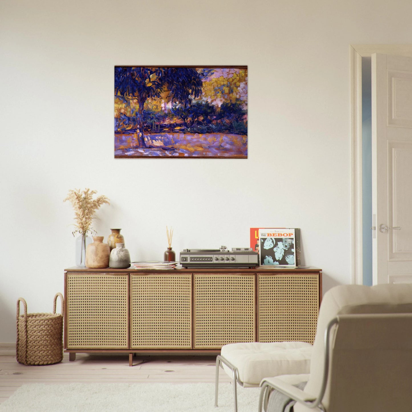 LANDSCAPE WITH EUCALYPTUS TREES AND RIVER TREES IN FRONT OF A RIVER 1908 - Henri Matisse Brushed Aluminum Print - 70x100 cm / 28x40 inches | Henri Matisse Aluminum Print | Henri Matisse Prints
