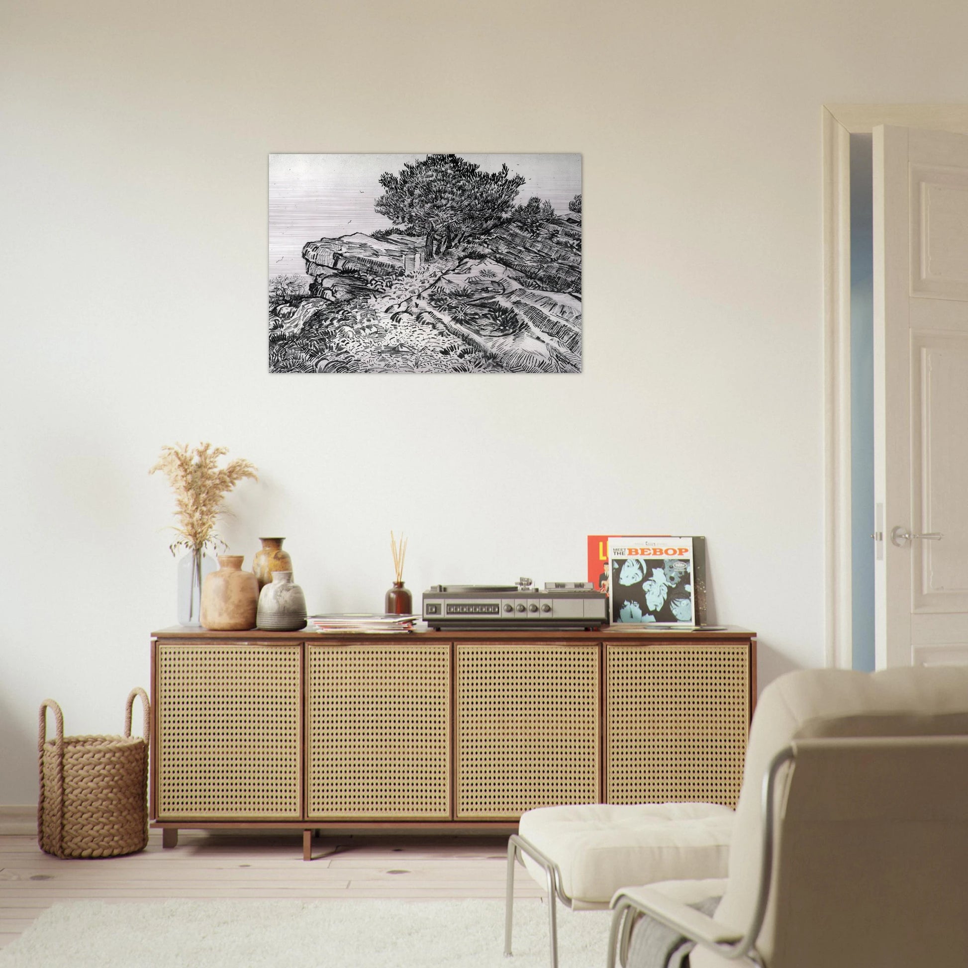 Montmajour - Vincent van Gogh Brushed Aluminum Print - 70x100 cm / 28x40 inches | Vincent van Gogh Aluminum Print | Vincent van Gogh Prints