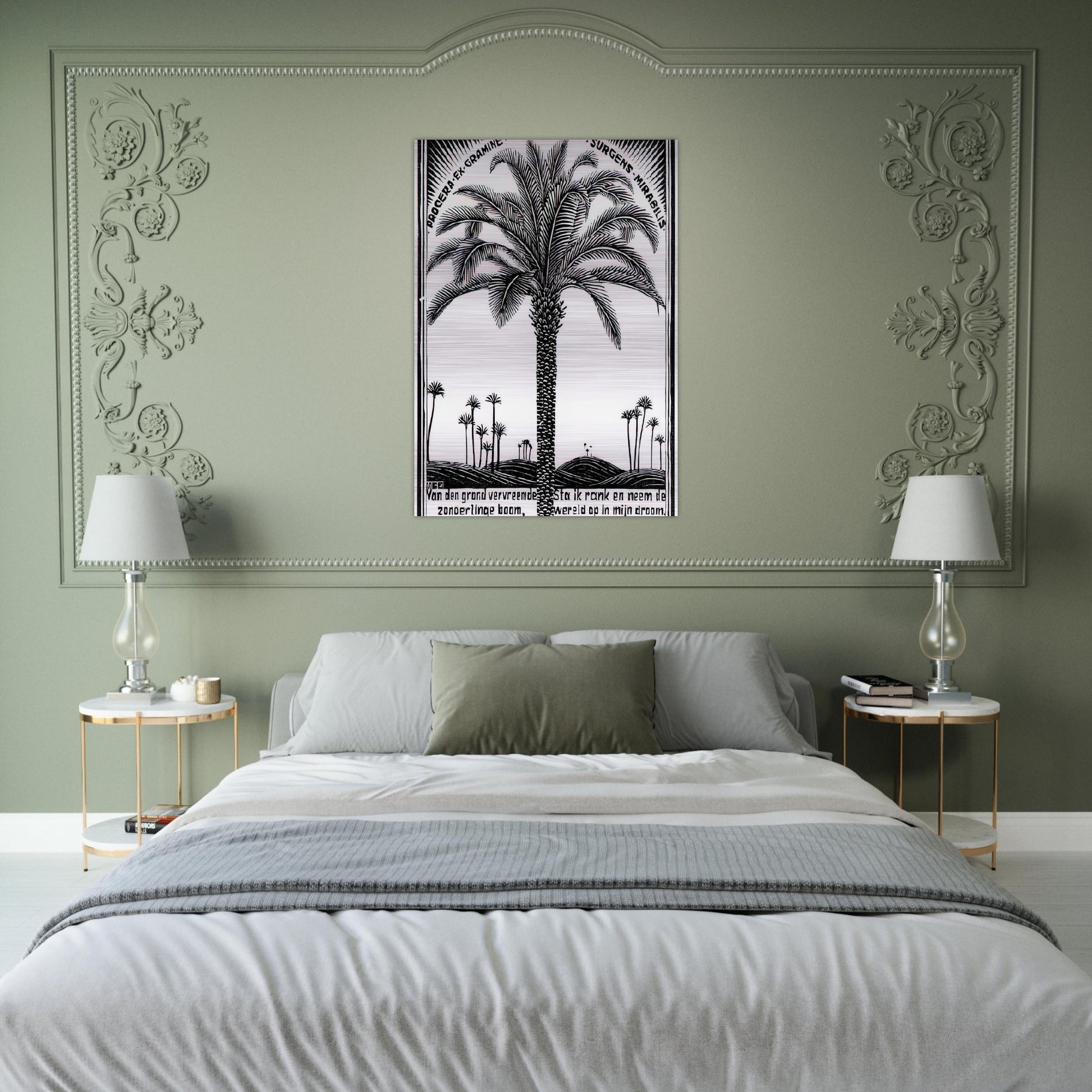 PALM TREE 1 - MC Escher Brushed Aluminum Print - 70x100 cm / 28x40 inches | MC Escher Aluminum Print | MC Escher Prints