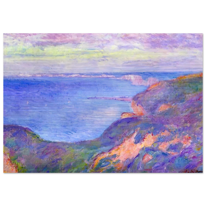 Cliff near Dieppe 2 - claude monet Brushed Aluminum Print - 70x100 cm / 28x40 inches | claude monet Aluminum Print | claude monet Prints