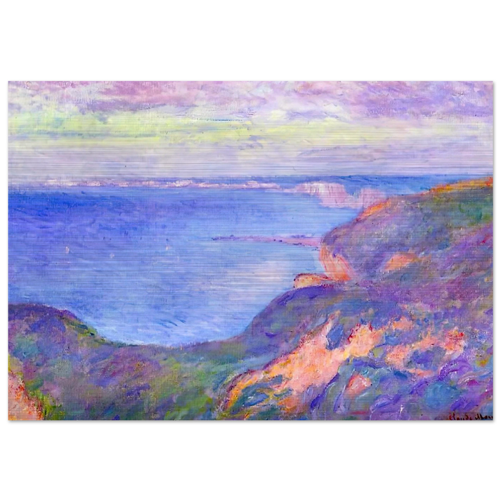 Cliff near Dieppe 2 - claude monet Brushed Aluminum Print - 70x100 cm / 28x40 inches | claude monet Aluminum Print | claude monet Prints
