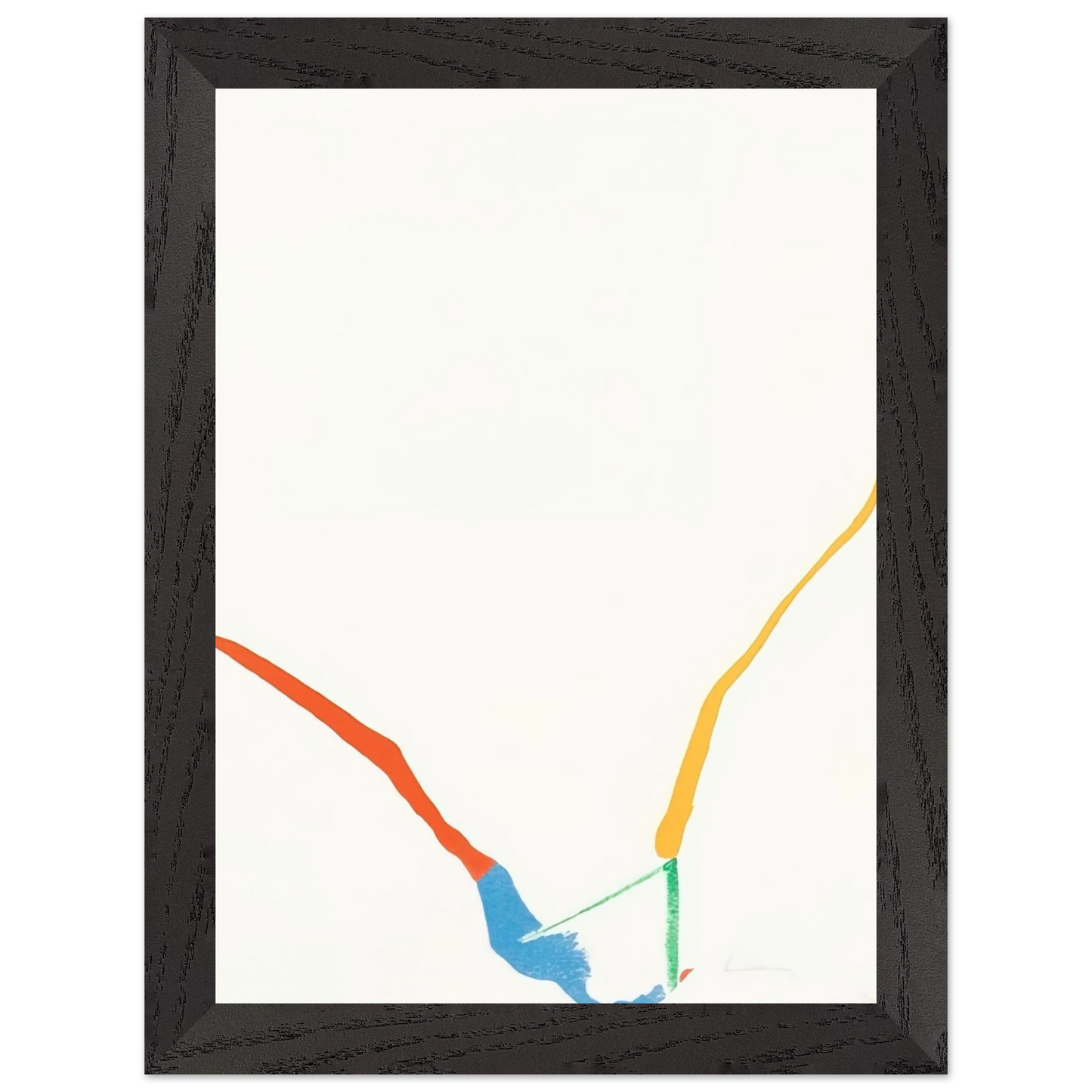 Helen Frankenthaler - What Red Lines Can Do - 1970 Wall art - 27x35 cm / 11x14 inches - Premium Wooden Framed Poster With Fine Art Paper-canvas - White frame