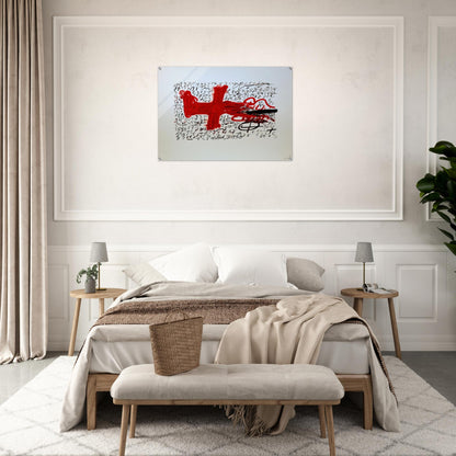 JAMBE ET CHIFFRES 1984 - Antoni Tapies Acrylic Print - 70x100 cm / 28x40″ inches