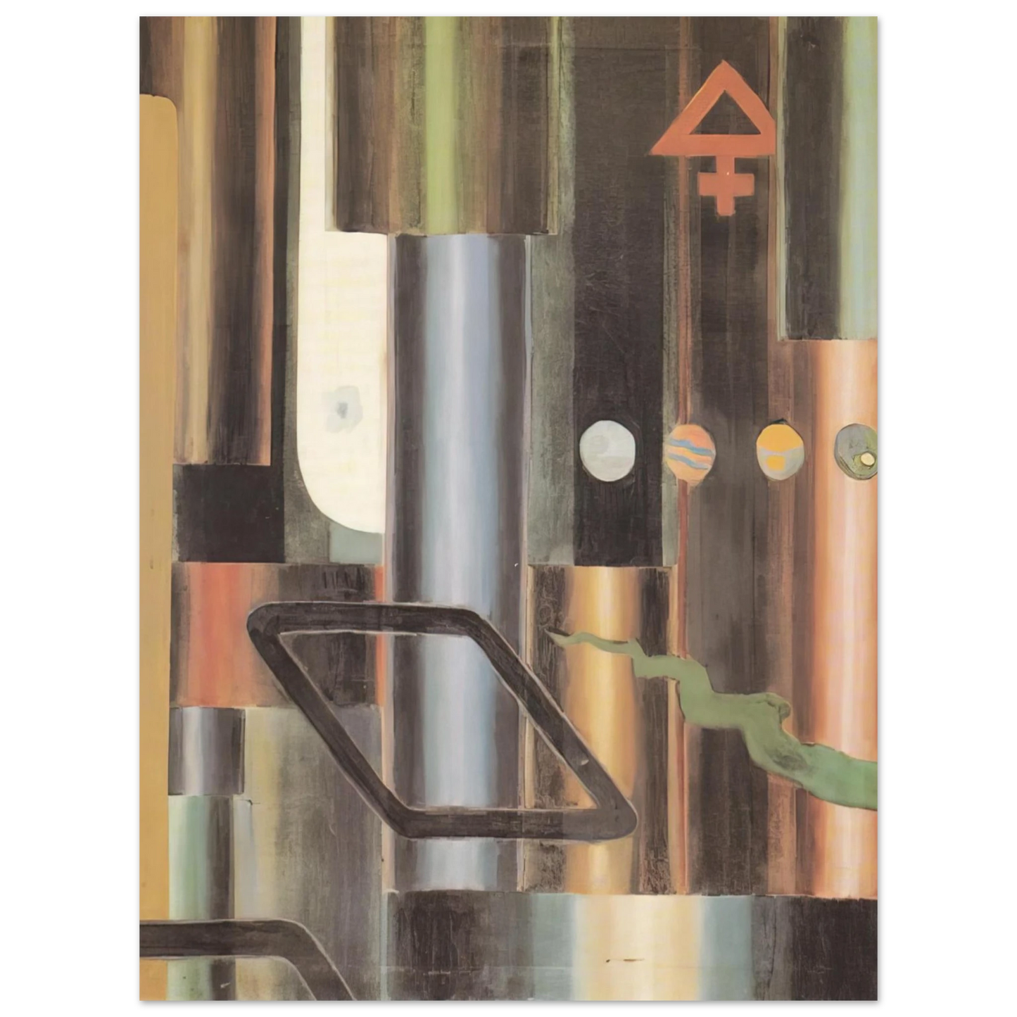 Julius Evola - La libra s'infiamma e le piramidi - 1921  75x100 cm / 30x40inches Fine Art Poster