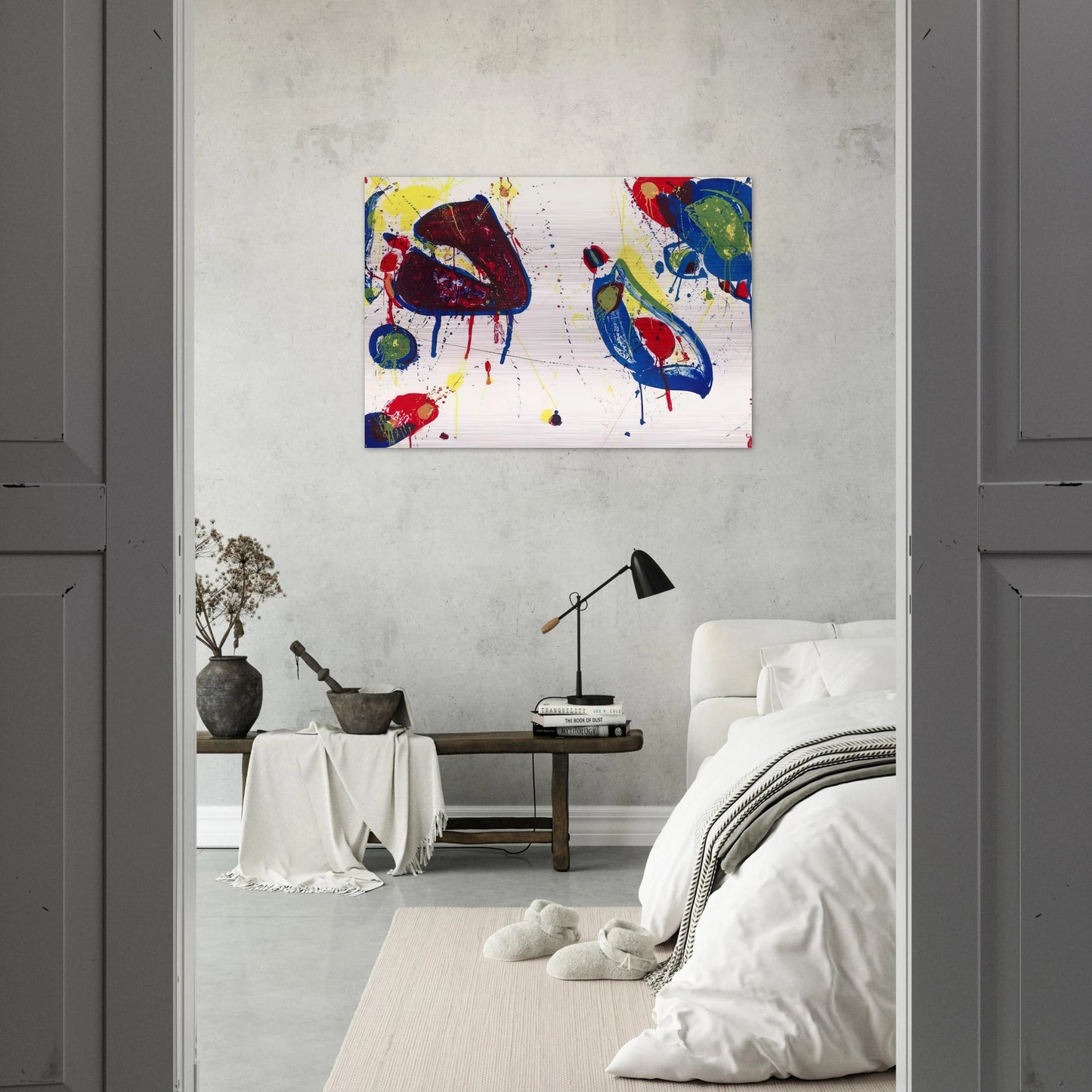 Heart Stone - Sam Francis Brushed Aluminum Print - 70x100 cm / 28x40 inches | Sam Francis Aluminum Print | Sam Francis Prints