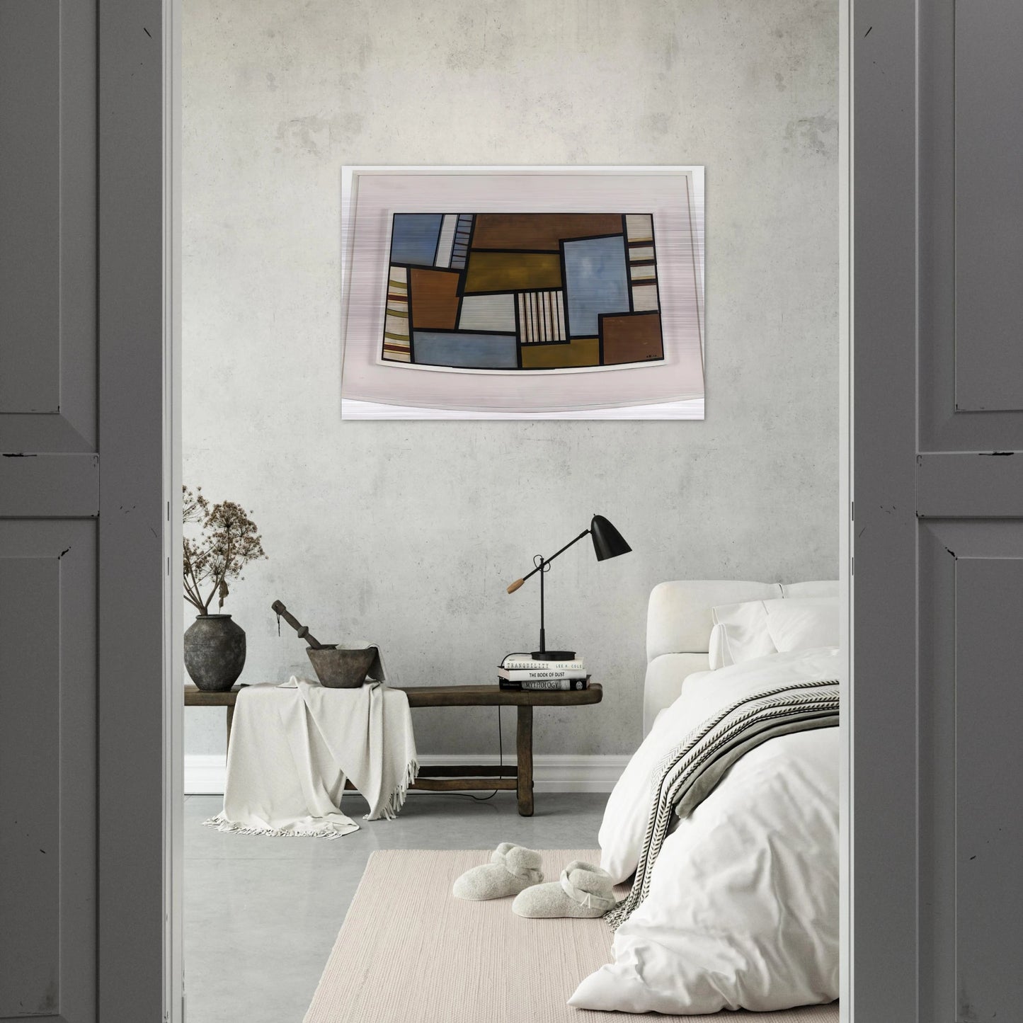 Mad II - 1945 - Carmelo Arden Quin Brushed Aluminum Print - 70x100 cm / 28x40 inches | Carmelo Arden Quin Aluminum Print | Carmelo Arden Quin Prints