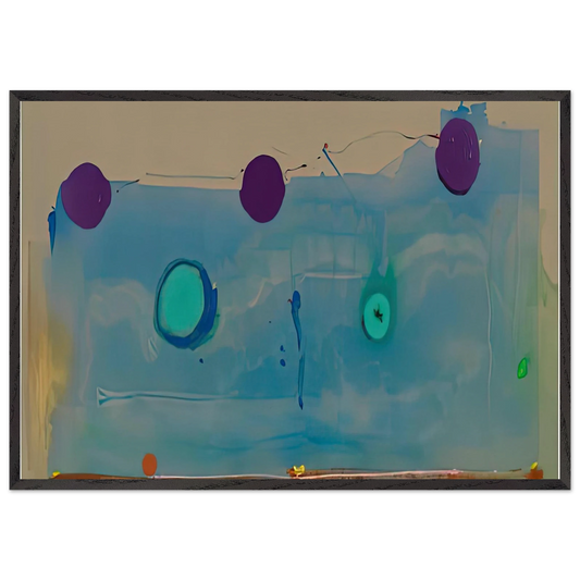 Water Shadows 1988- - Helen Frankenthaler 70x100 cm / 28x40 inches Framed Art Print – Black Wooden Frame