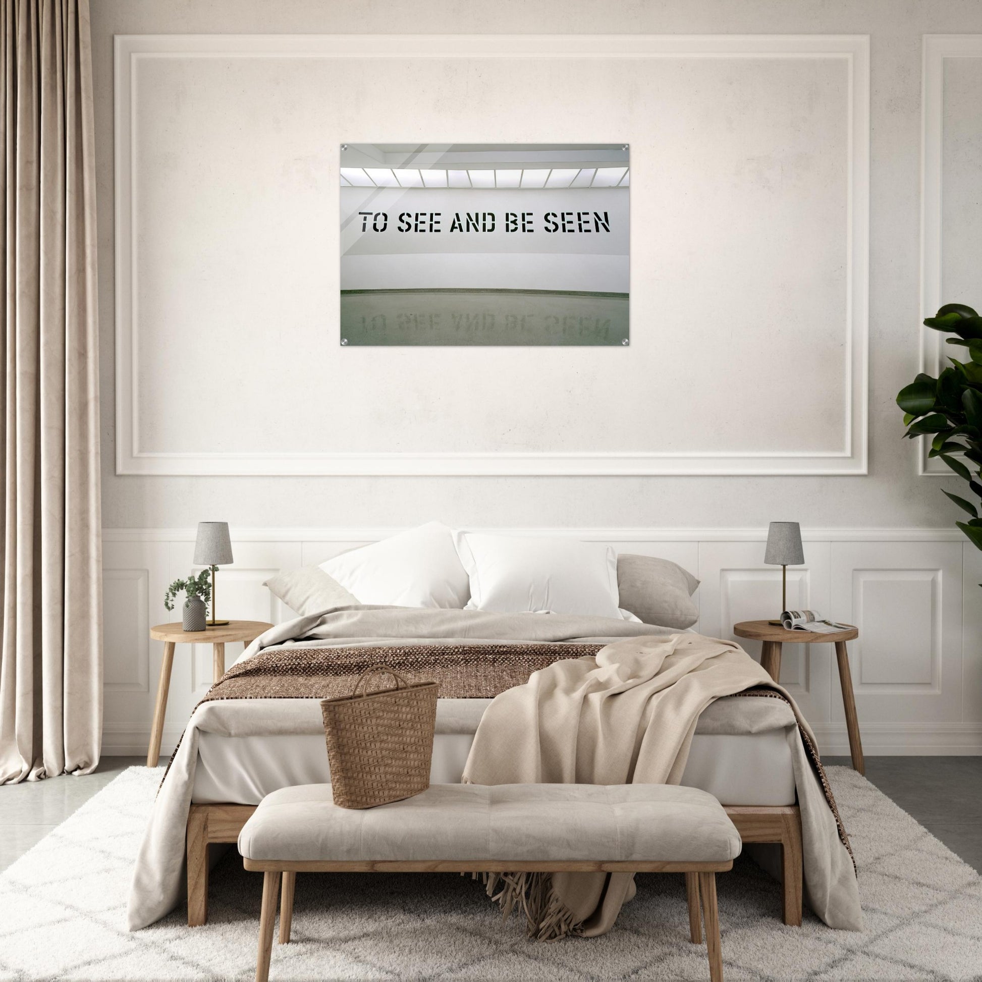 To See and Be Seen - 1972 - Lawrence Weiner Acrylic Print - 70x100 cm / 28x40″ inches | Lawrence Weiner Wall Art | Lawrence Weiner Prints