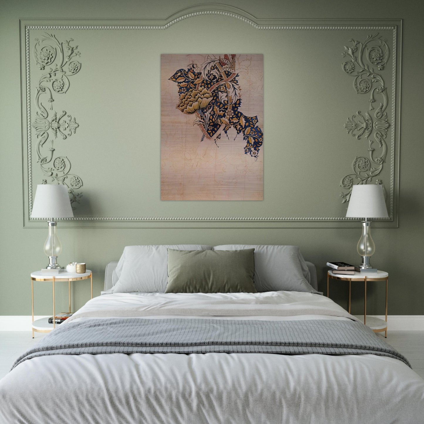 DESIGN FOR WINDRUSH PRINTED TEXTILE 1883 - William Morris Brushed Aluminum Print - 70x100 cm / 28x40 inches | William Morris Aluminum Print | William Morris Prints