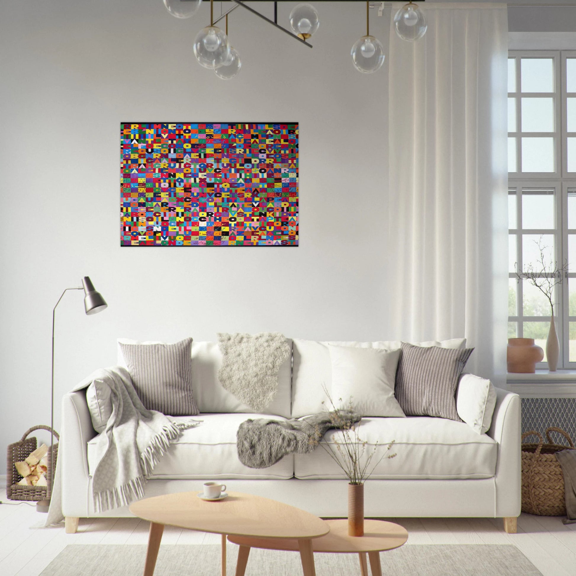 METTERE I VERBI ALL INFINITO MILLENOVECENTO OTTANTOTTO 1988 - Alighiero Boetti Brushed Aluminum Print - 70x100 cm / 28x40 inches | Alighiero Boetti Aluminum Print | Alighiero Boetti Prints