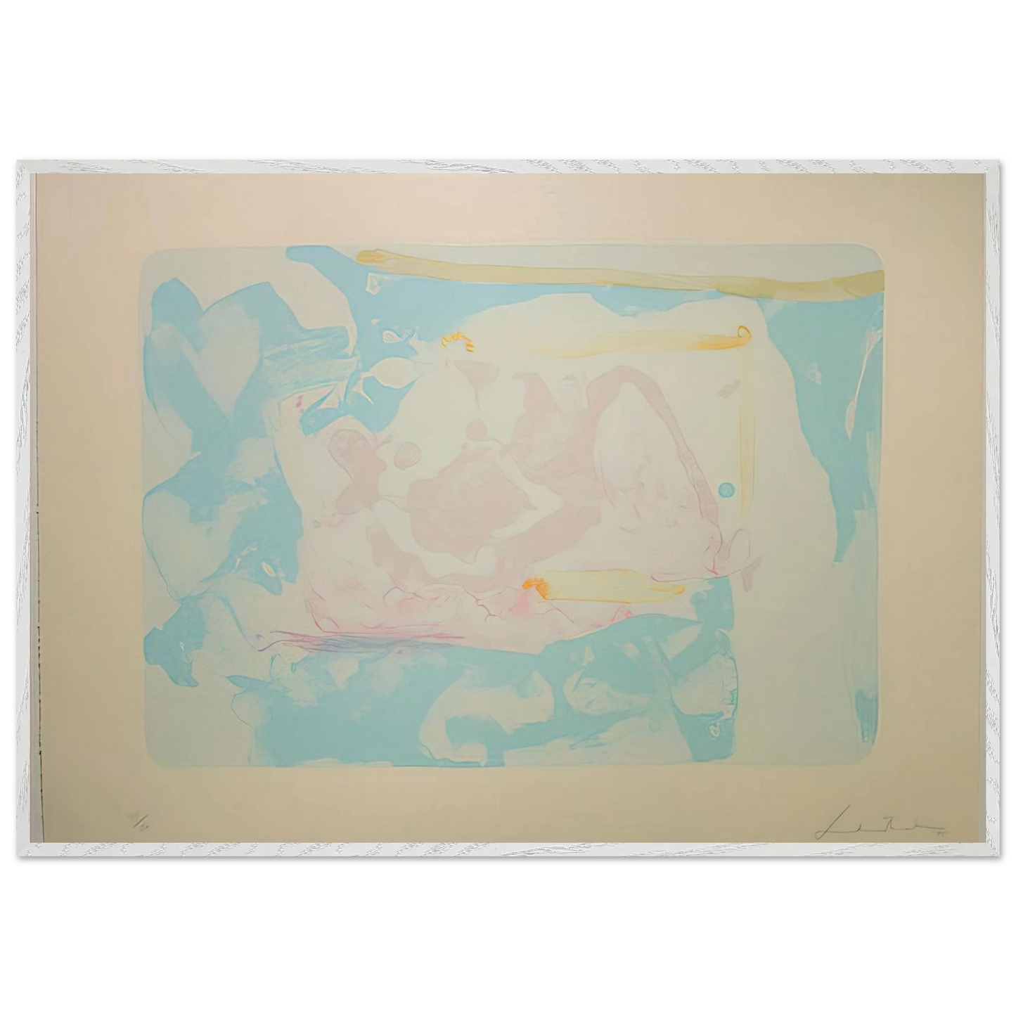 Helen Frankenthaler - Reflections III - 1995 Wall art - 50x70 cm / 20x28 inches - Fine Art Poster-canvas - -