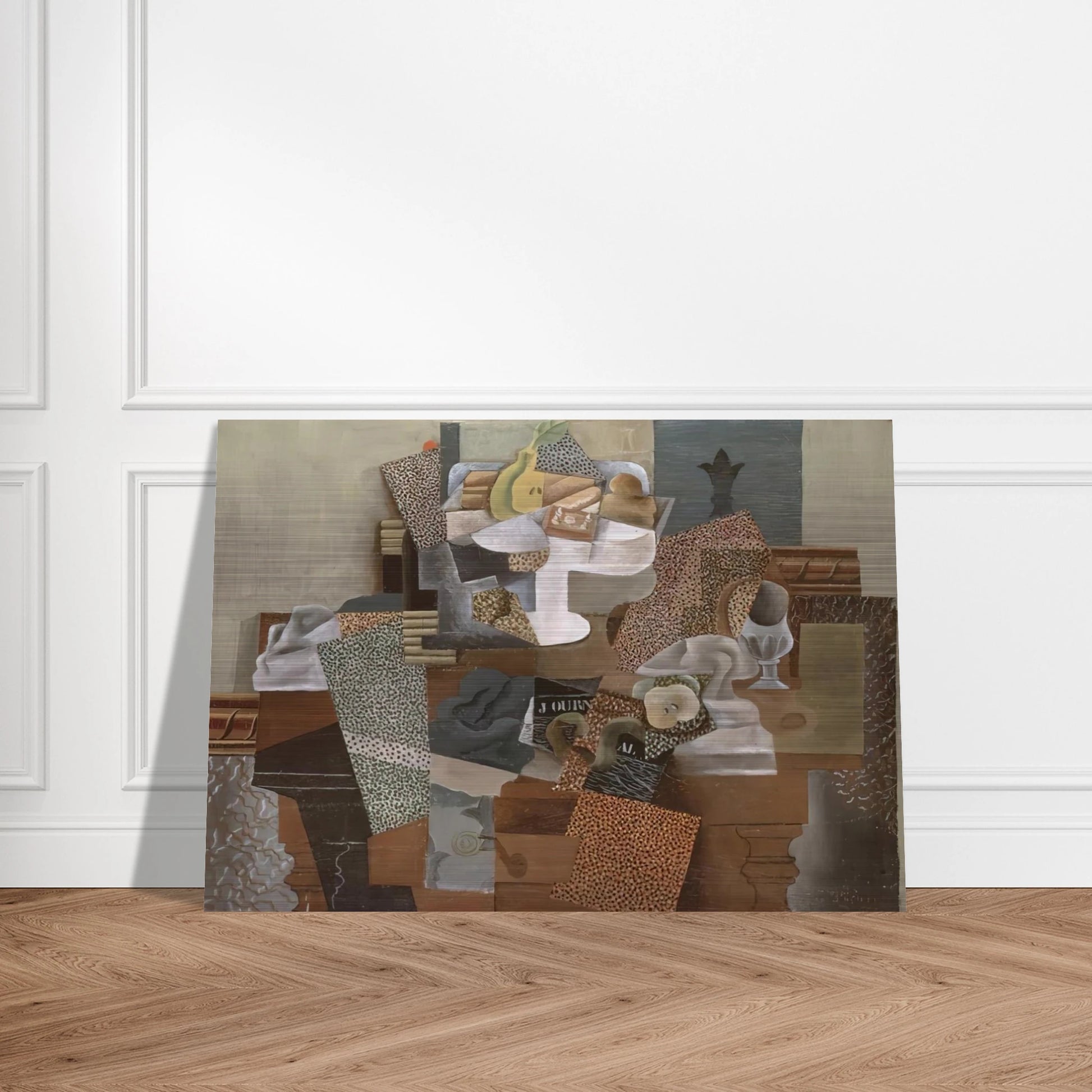 Still Life with Compote and Glass - 1914 - Pablo Picasso Brushed Aluminum Print - 70x100 cm / 28x40 inches | Pablo Picasso Aluminum Print | Pablo Picasso Prints