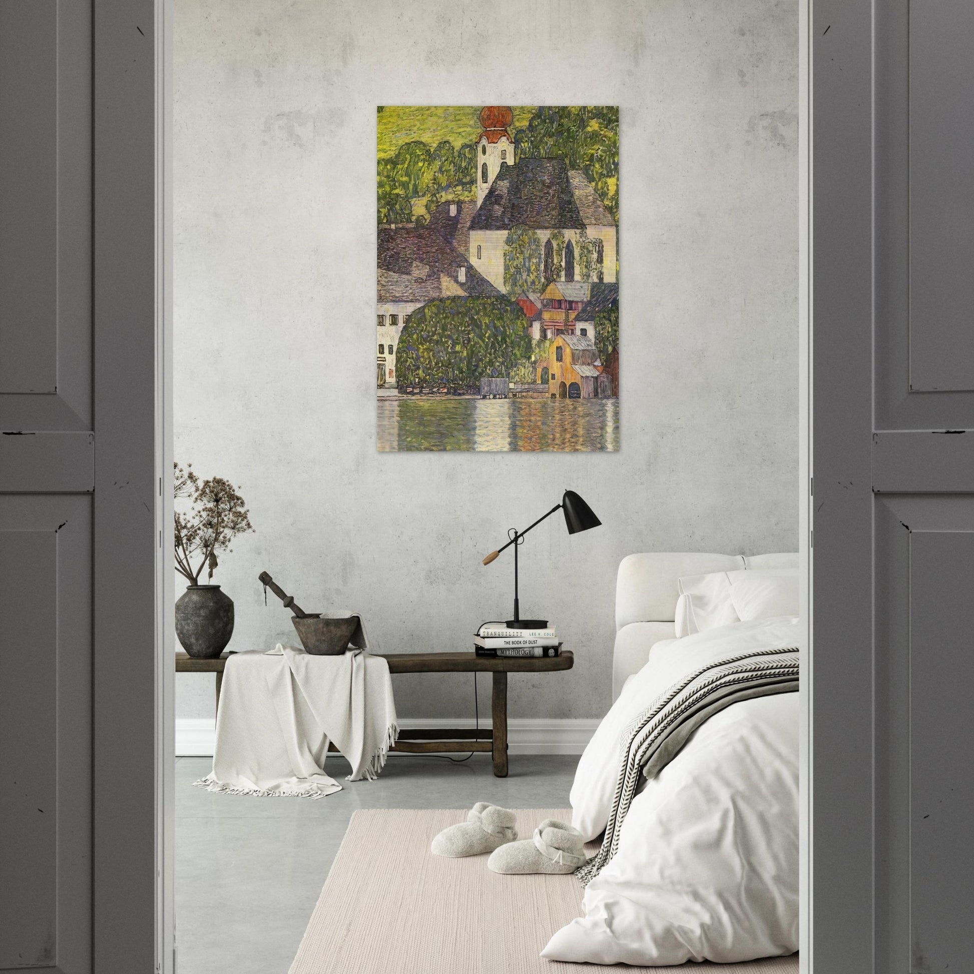 CHRUCH IN UNTERACH ON THE ATTERSEE - Gustav Klimt Brushed Aluminum Print - 70x100 cm / 28x40 inches | Gustav Klimt Aluminum Print | Gustav Klimt Prints