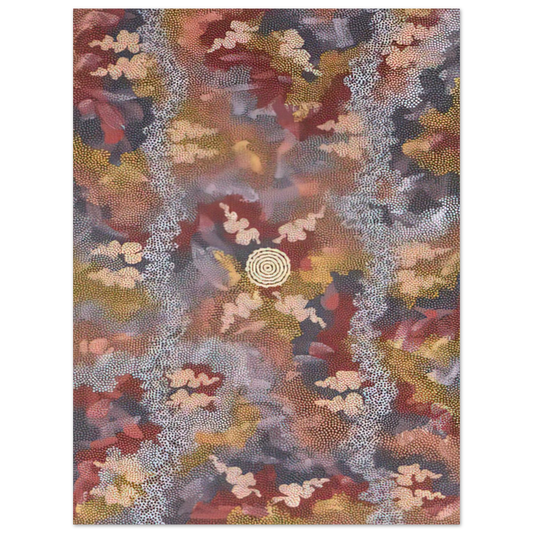 Clifford Possum Tjapaltjarri - Corkwood Dreaming - 1994  75x100 cm / 30x40inches Fine Art Poster