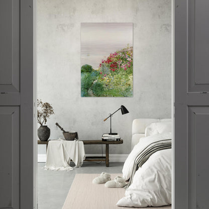 Field of Poppies, Isles of Shaos, Appledore - Childe Hassam Brushed Aluminum Print - 70x100 cm / 28x40 inches | Childe Hassam Aluminum Print | Childe Hassam Prints