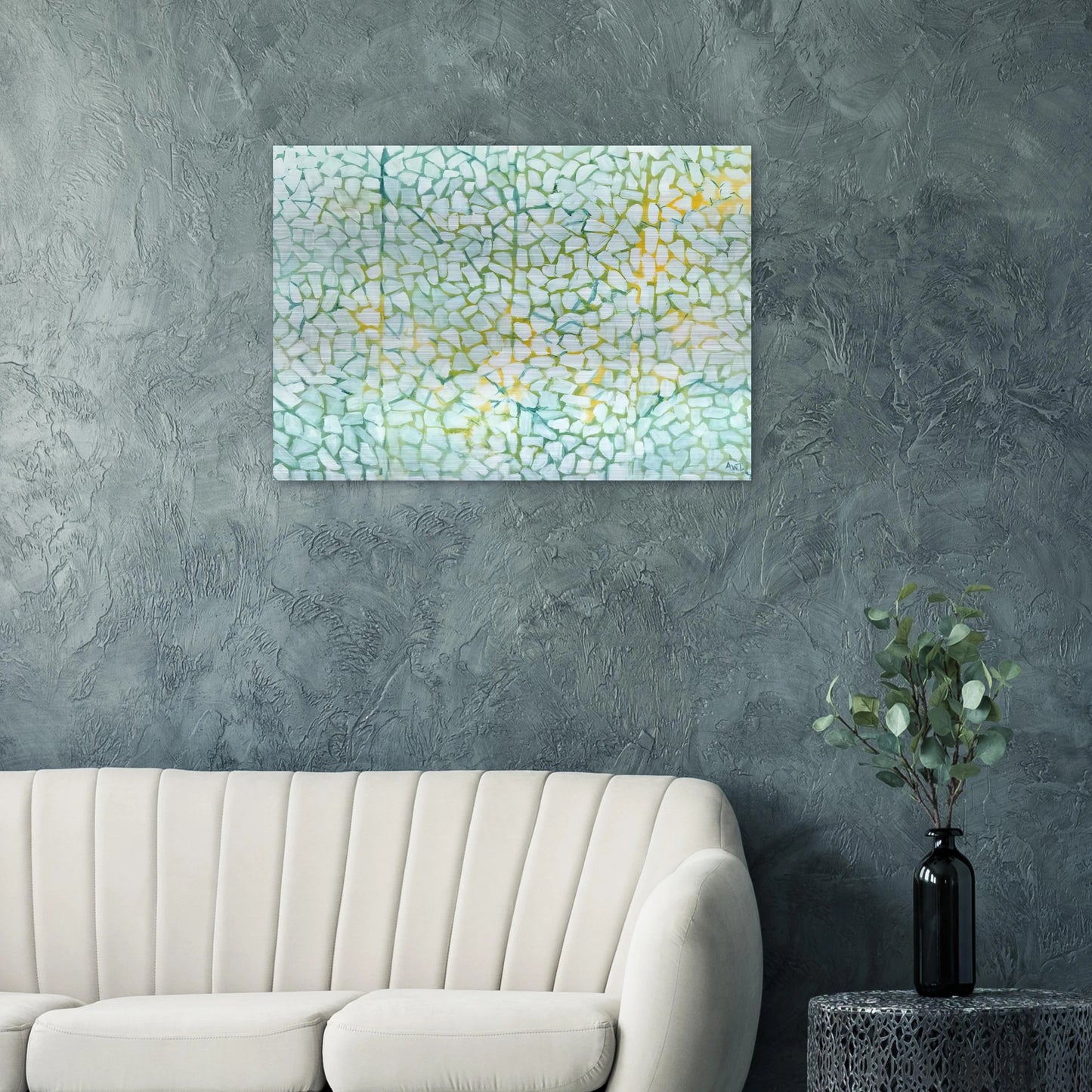 WHITE DAISIES RHAPSODY 1973 - Alma Woodsey Thomas Brushed Aluminum Print - 70x100 cm / 28x40 inches | Alma Woodsey Thomas Aluminum Print | Alma Woodsey Thomas Prints