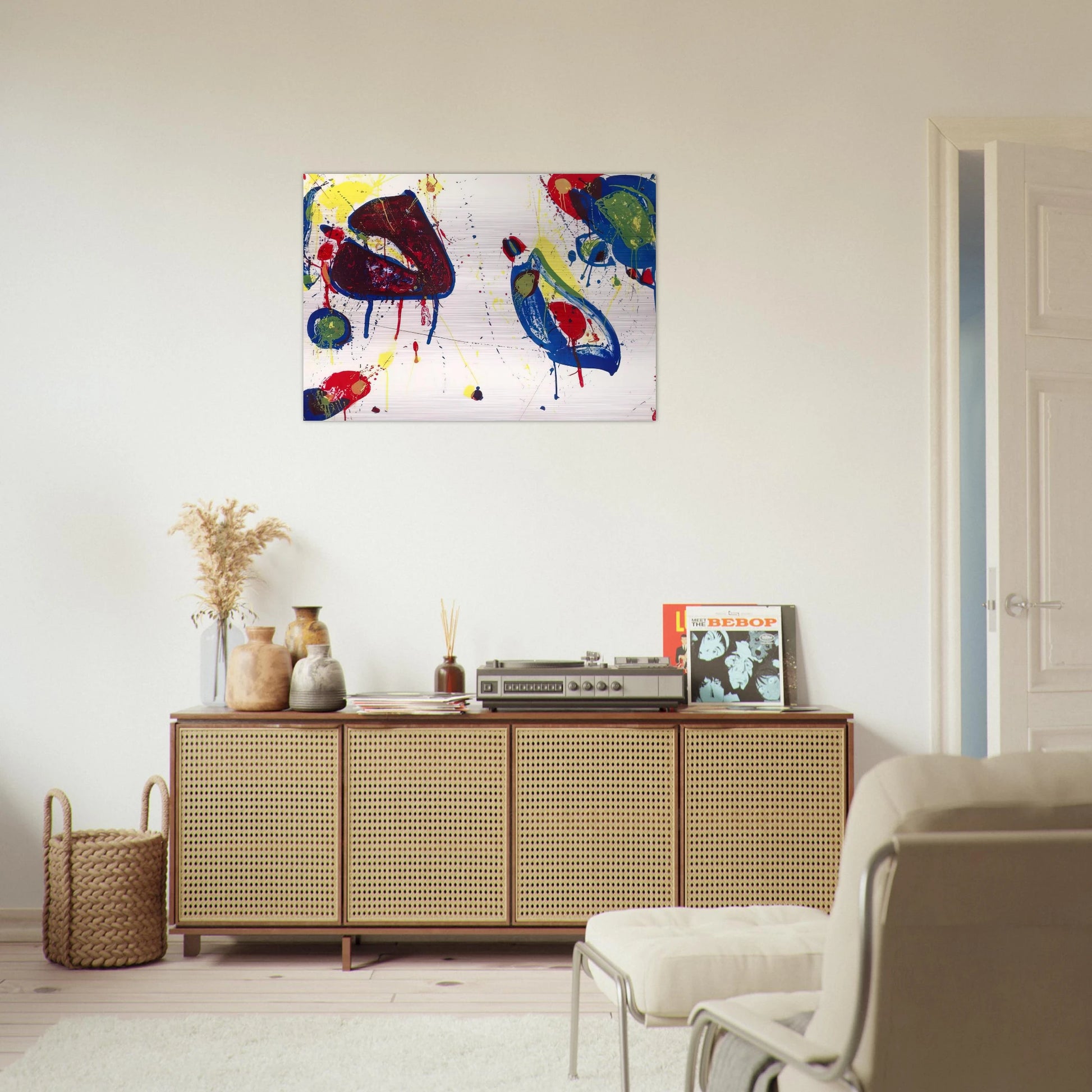 Heart Stone - Sam Francis Brushed Aluminum Print - 70x100 cm / 28x40 inches | Sam Francis Aluminum Print | Sam Francis Prints