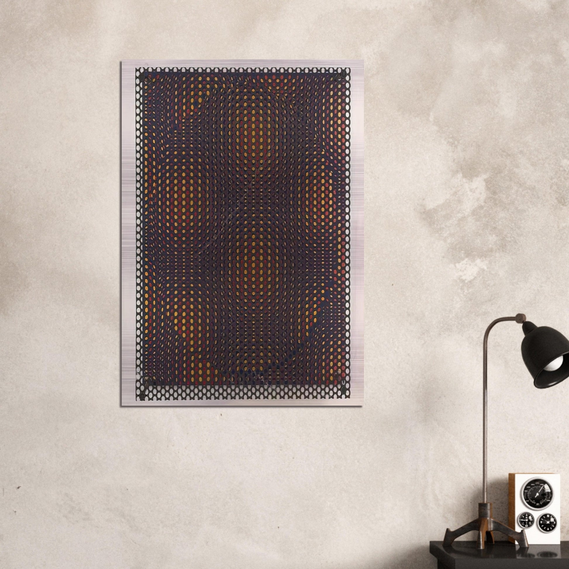 Círculo rojo y amarillo - 1970 - Antonio Asis Brushed Aluminum Print - 70x100 cm / 28x40 inches | Antonio Asis Aluminum Print | Antonio Asis Prints