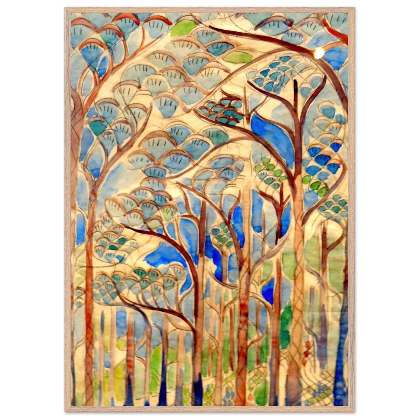 Walter Inglis Anderson - Walter Anderson Wall art - 45x60 cm / 18x24 inches - Premium Wooden Framed Poster With Fine Art Paper-canvas - Black frame
