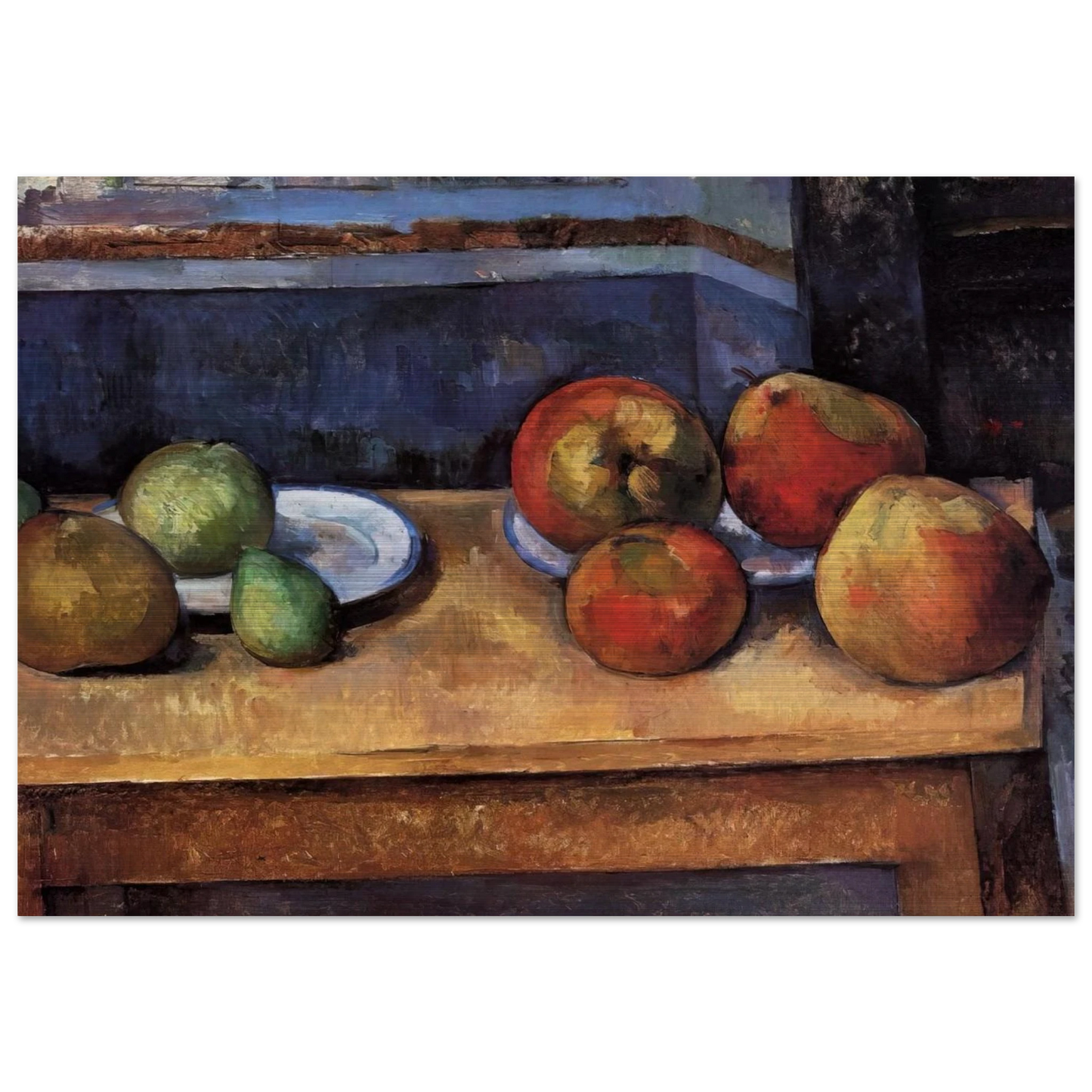 Still Life Apples and Pears - Paul Cézanne Brushed Aluminum Print - 70x100 cm / 28x40 inches | Paul Cézanne Aluminum Print | Paul Cézanne Prints