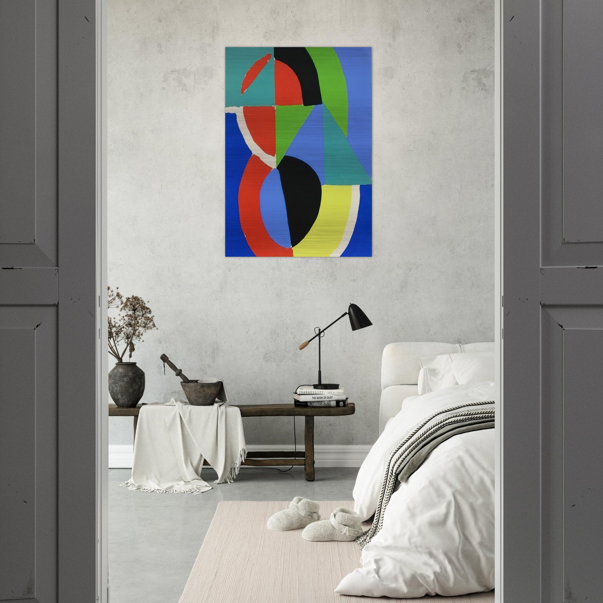 COMPOSITION 2 - Sonia Delaunay Brushed Aluminum Print - 70x100 cm / 28x40 inches | Sonia Delaunay Aluminum Print | Sonia Delaunay Prints